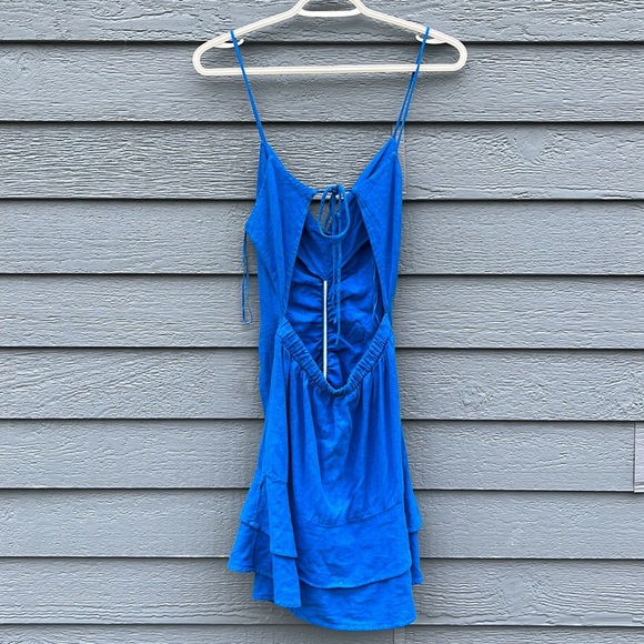 ZARA Linen Blend Mini Dress - Picture 4 of 14